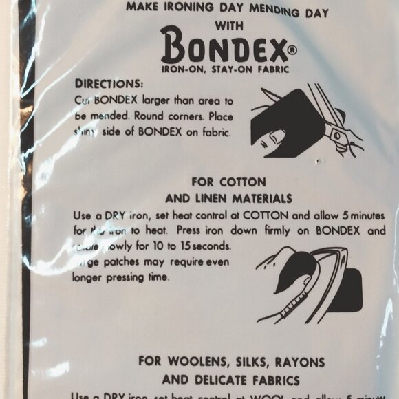 Bondex Iron On Patch Stay On Fabric 7x12 Black  Mending Decorating - Picture 13 of 14